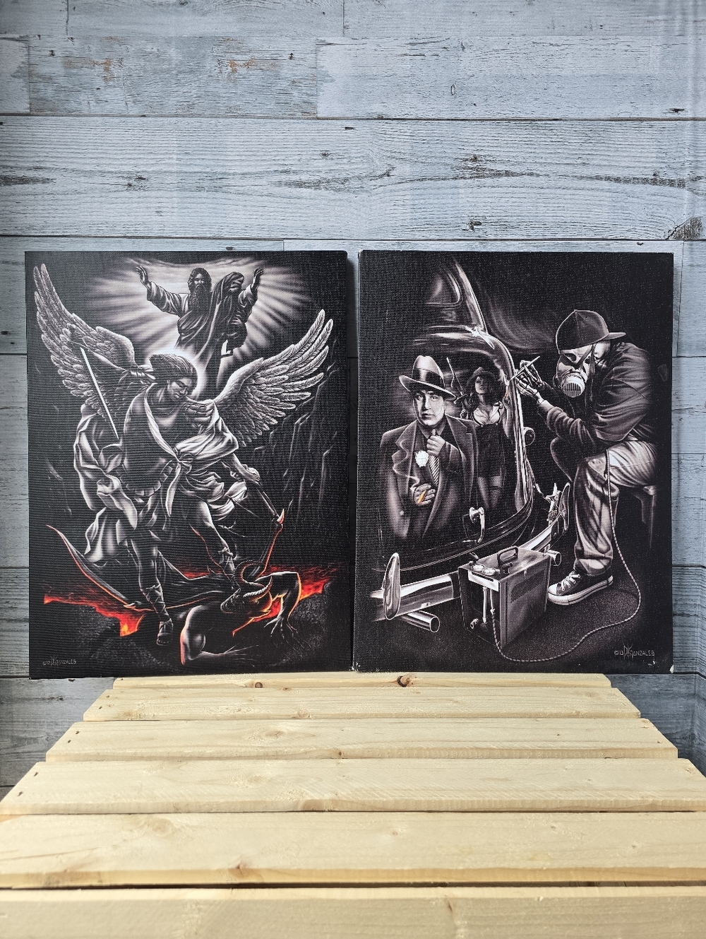 David Gonzales DGA Canvas Art Pictures Lot Of 2